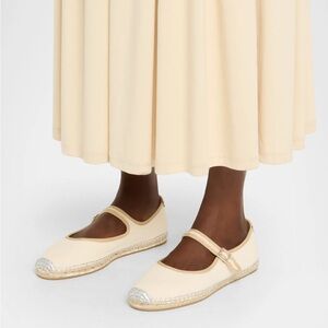 Tory Burch Mary Jane Espadrilles Canvas Natural Women’s Size 8 Brand NEW In Box